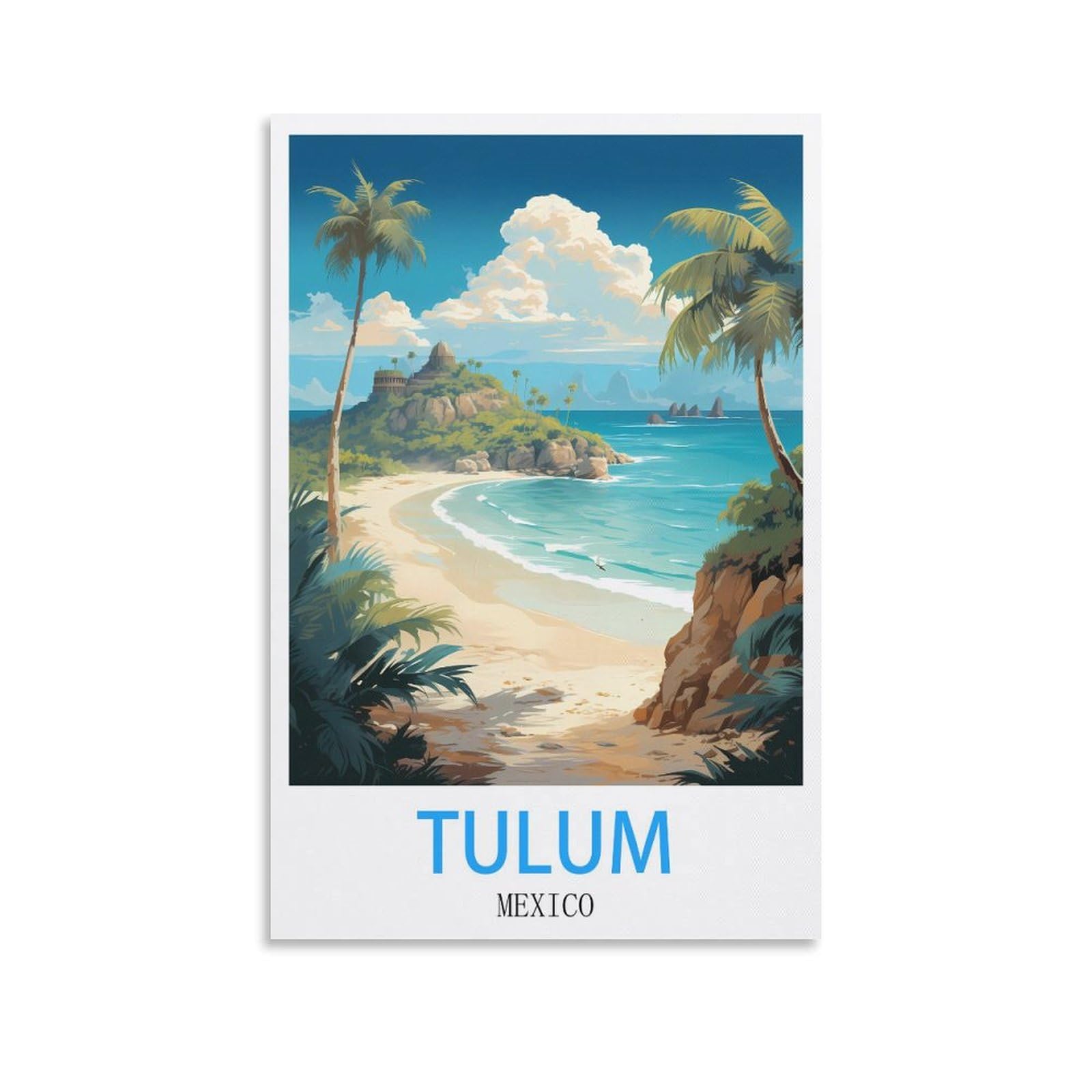 Vintage Metal Tin Wall Sign Tulum Mexicos Art Plaque Poster Wall Decor for Home Tool Room Bar Club Restaurant Cafe 15x30cm