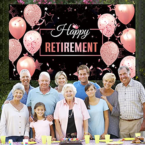 Image of Blulu Retirement Party Decorations,72.8 x 43.3 Inch,Rose Gold