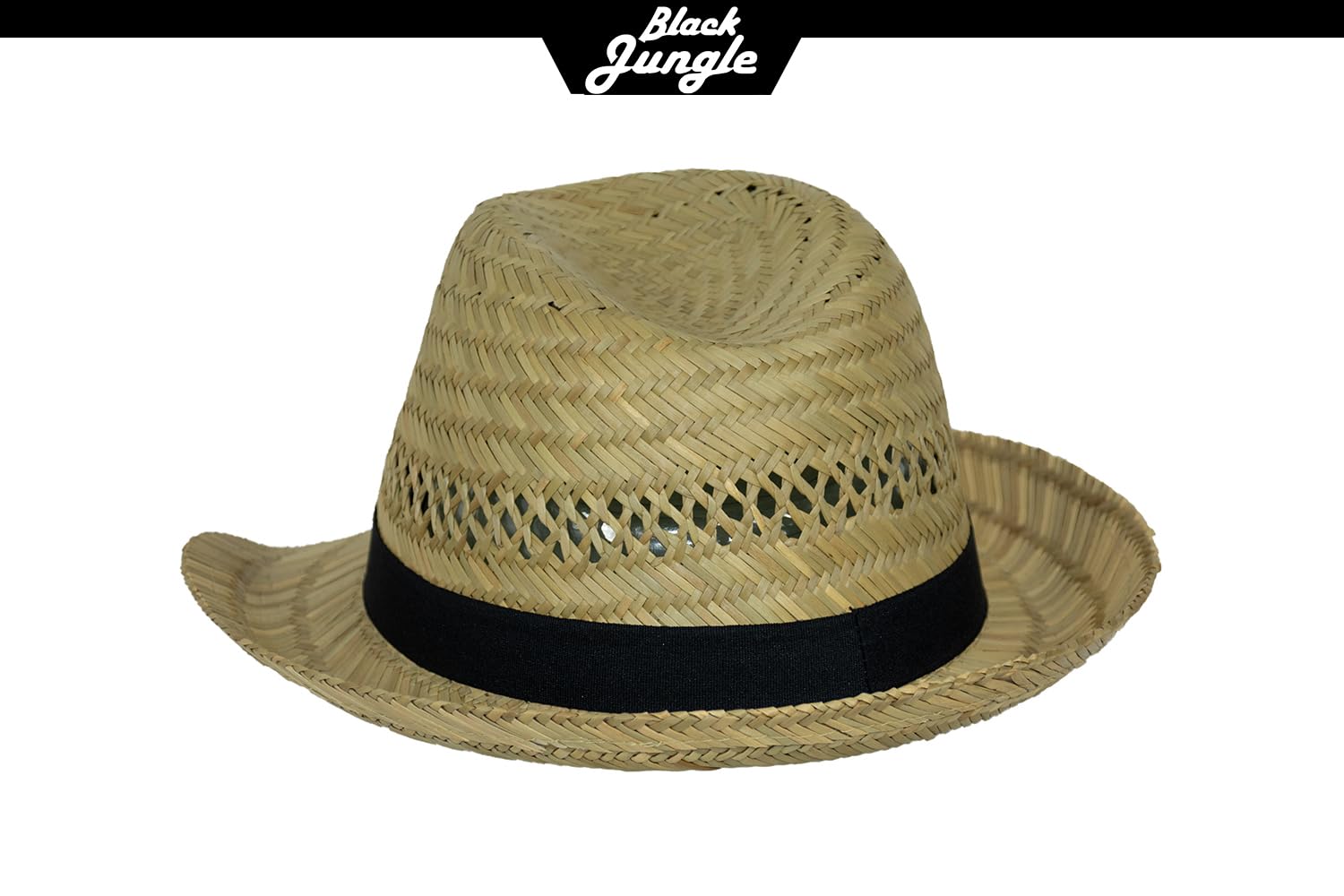 Black Jungle Cappello di Paglia Varadero Cappello Naturale Cappello Estivo di Paglia Cappello Avana Cappello Unisex Fedora Bogart