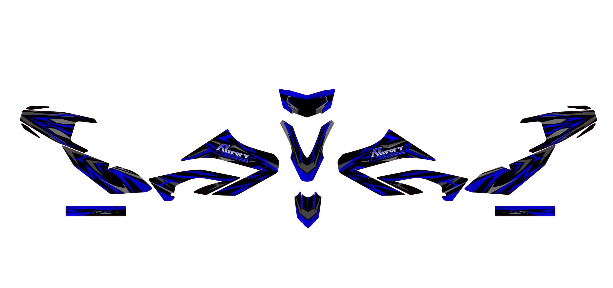 Arider Aufkleber Set Für Yamaha WR 125 X (2008-2016) - Spark Edition Blau