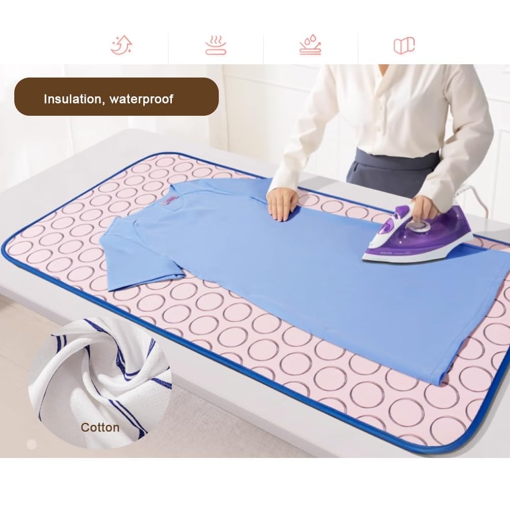 Vertikal Bügelmatte Über Der Tür Hängende Bügelkissen, Tragbar Tisch-Bügelmatte, Bügelunterlage 60x120cm, Alternative Für Bügelbrett(45x70cm/18x28in)