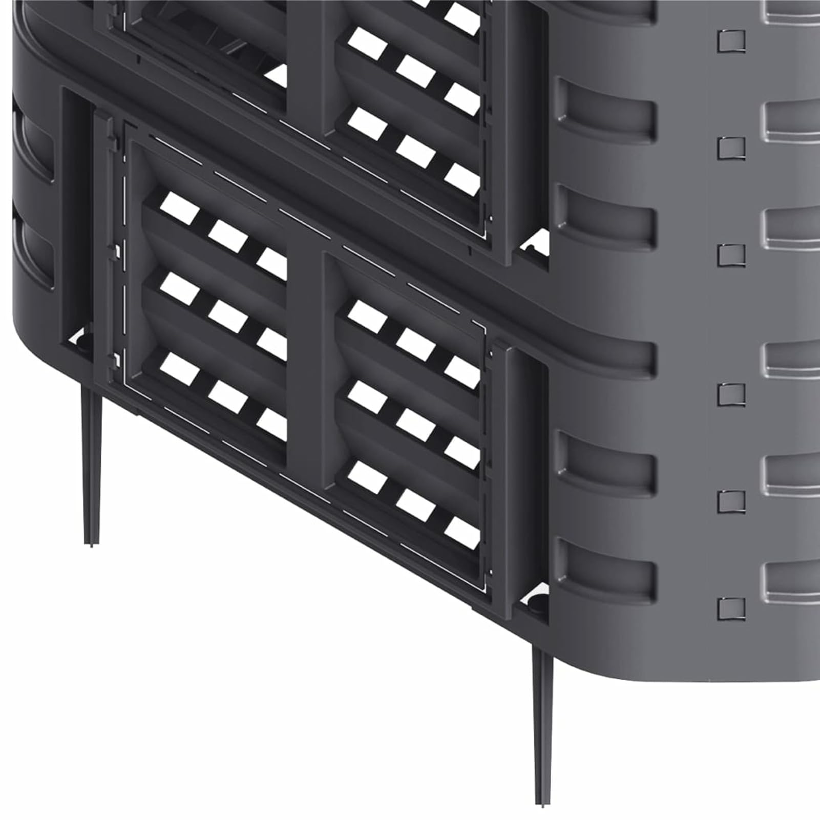 Compostador de jardín Negro 93,3x93,3x113 cm 740 L, LAPOOH Compostadora Organica Jardin, Vermicompostador, Composteras Huerto, Compostera Domestica