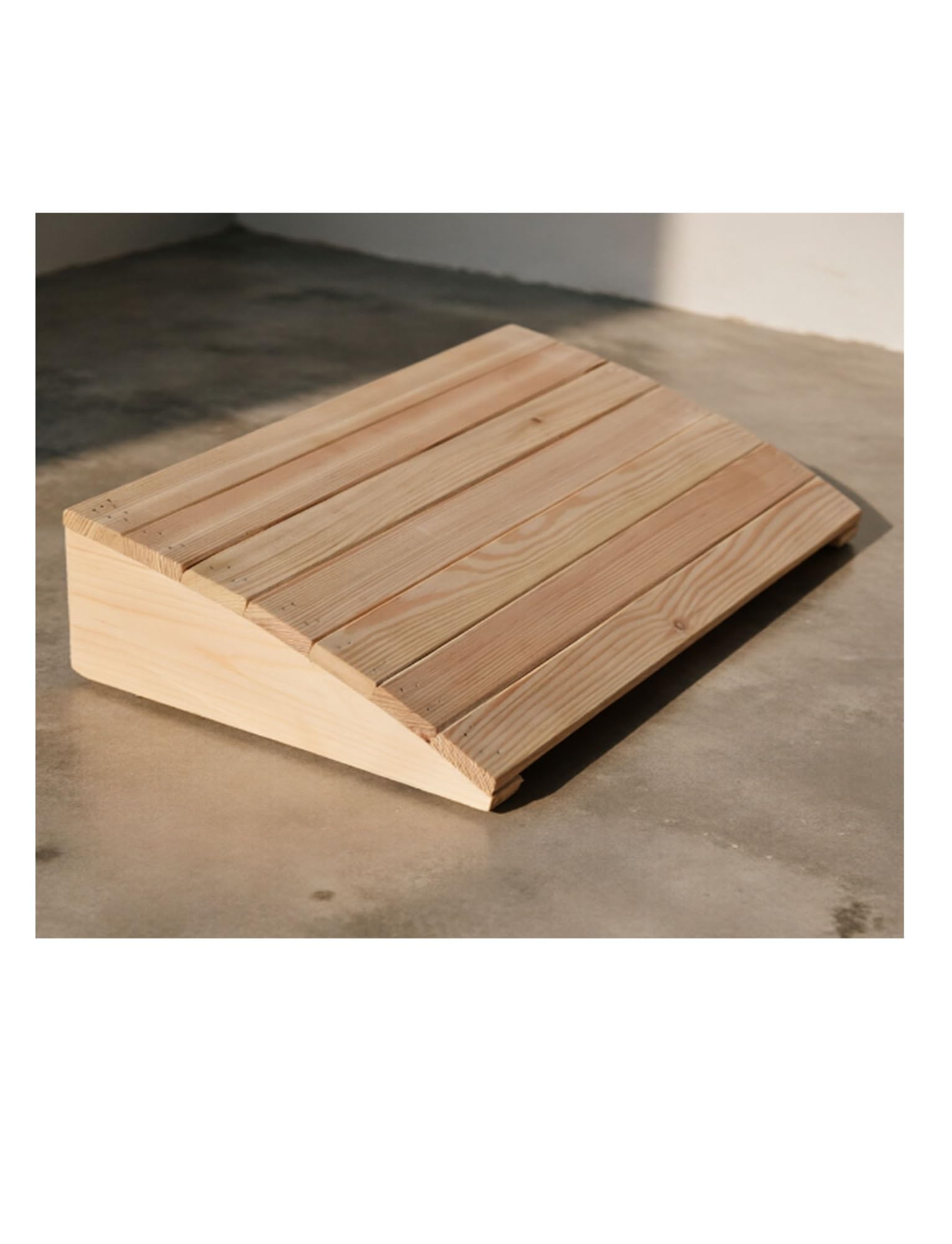 Ergonomische, schräge Fußstütze und Kopfstütze für Büro, Gaming oder Outdoor – Kippbarer Tritthocker unter dem Schreibtisch (39,9 x 20,1 x 9,9 cm) – Komfortables Holzdesign