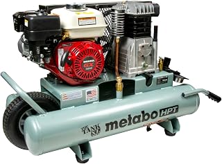 Metabo HPT THE TANK XL 9-Gallon Gas Wheelbarrow Air Compressor, Honda GX200 Engine, Powers 5 Nailers, Assembled USA - EC2610EA