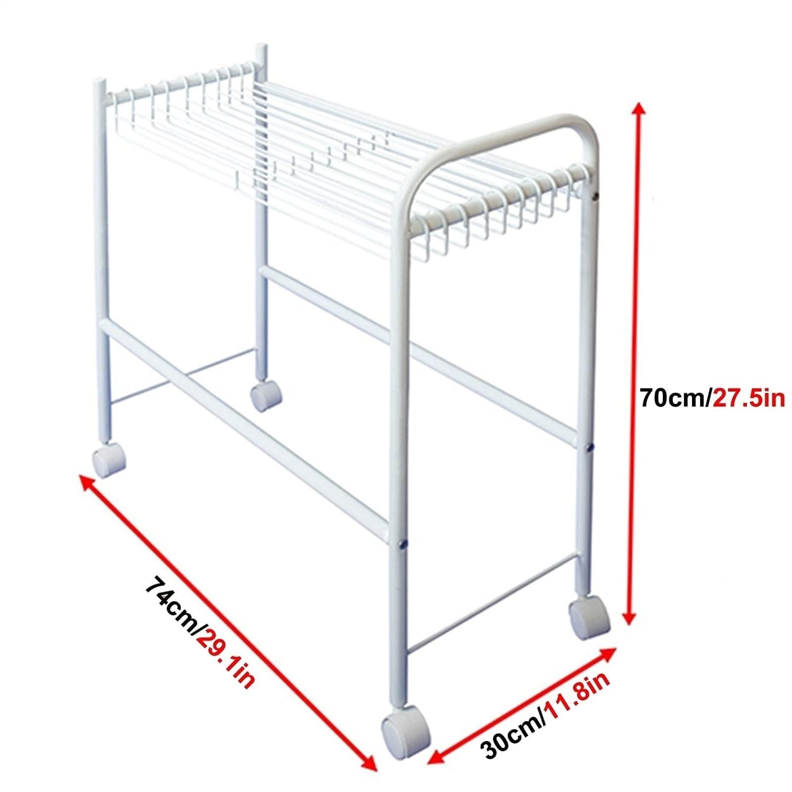 Genérico Perchero extraíble para Pantalones, Extensible, con cajón y Ruedas giratorias, Ideal para guardarropas pequeños, Ideal para Jeans, Pantalones y Faldas. Perchero versátil para guardarropas.