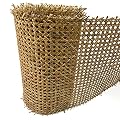 14" Width Natural Brown Dark Rattan Cane Webbing Roll 3.3 FEET Pre-Woven Hexagon Open Mesh Cane Webbing Sheet for Furniture Chair Table Ceiling Background Door