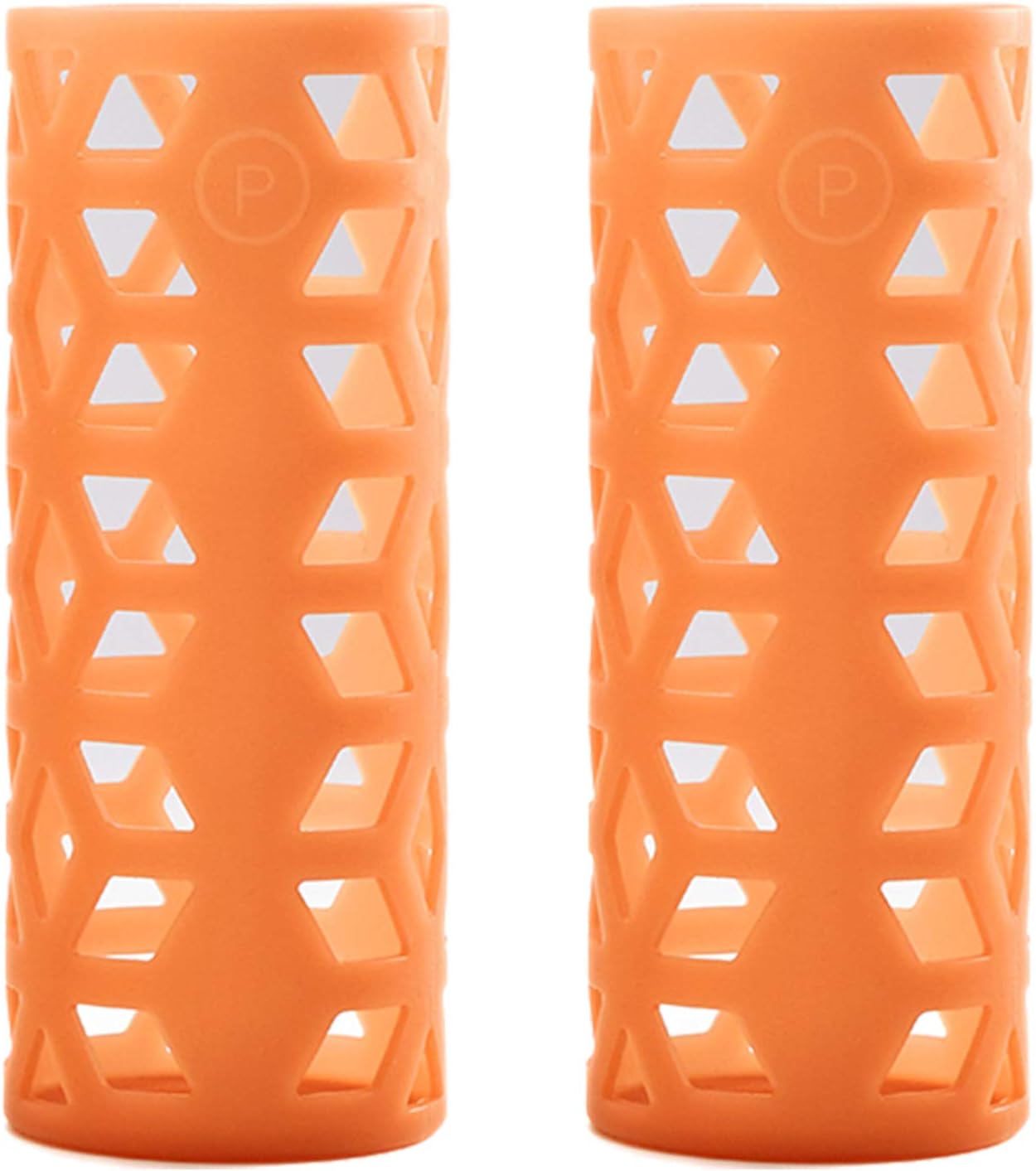 Glass Bottle Silicone Sleeves for Epica, Aquasana, Estilo and Similar Style Bottles, 2 Pack, Orange