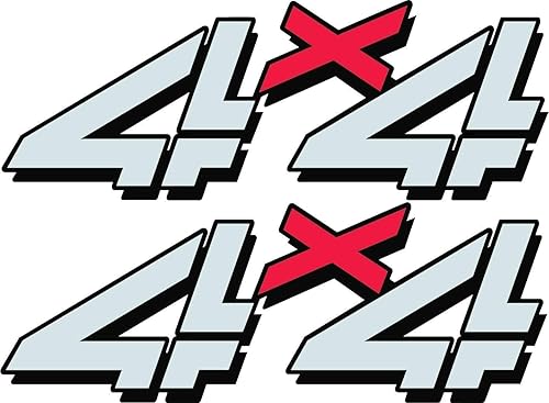 1 juego de 2 calcomanías de 4 x 4 de repuesto para Silverado 1500HD 2500 HD 1998-2007 para camioneta, accesorios de decoración de automóviles (cromo