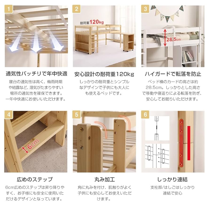 システムベッド ロフトベッド 木製 高さ115cm シングル Amazon.co.jp: システムベッド ロフトベッド 階段付き 省