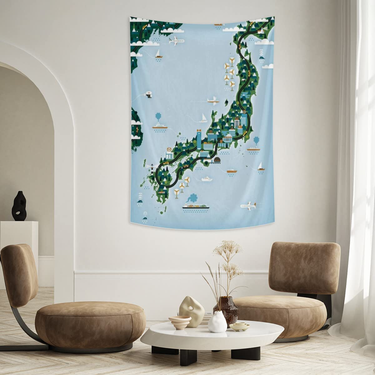 アラスカ 地図 デザイン 布製 インテリア Amazon.co.jp: 日本地図 地図 市内地図 タペストリー インテリア 多