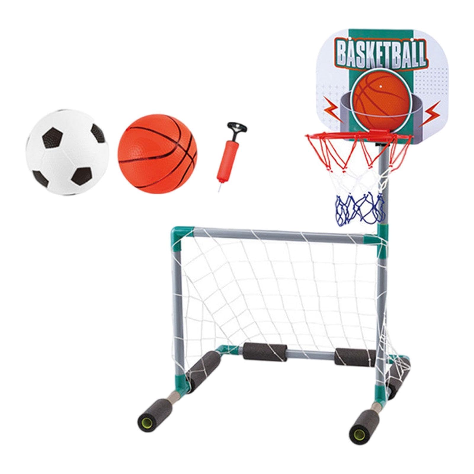 Sharplace Kids Pool Basketball Hoop Set Gioco Basket Piscina Giocattoli Gonfiabili Pallone Calcio Pompa Materiale Resistente Adatto a Piscina Giardino Spiaggia