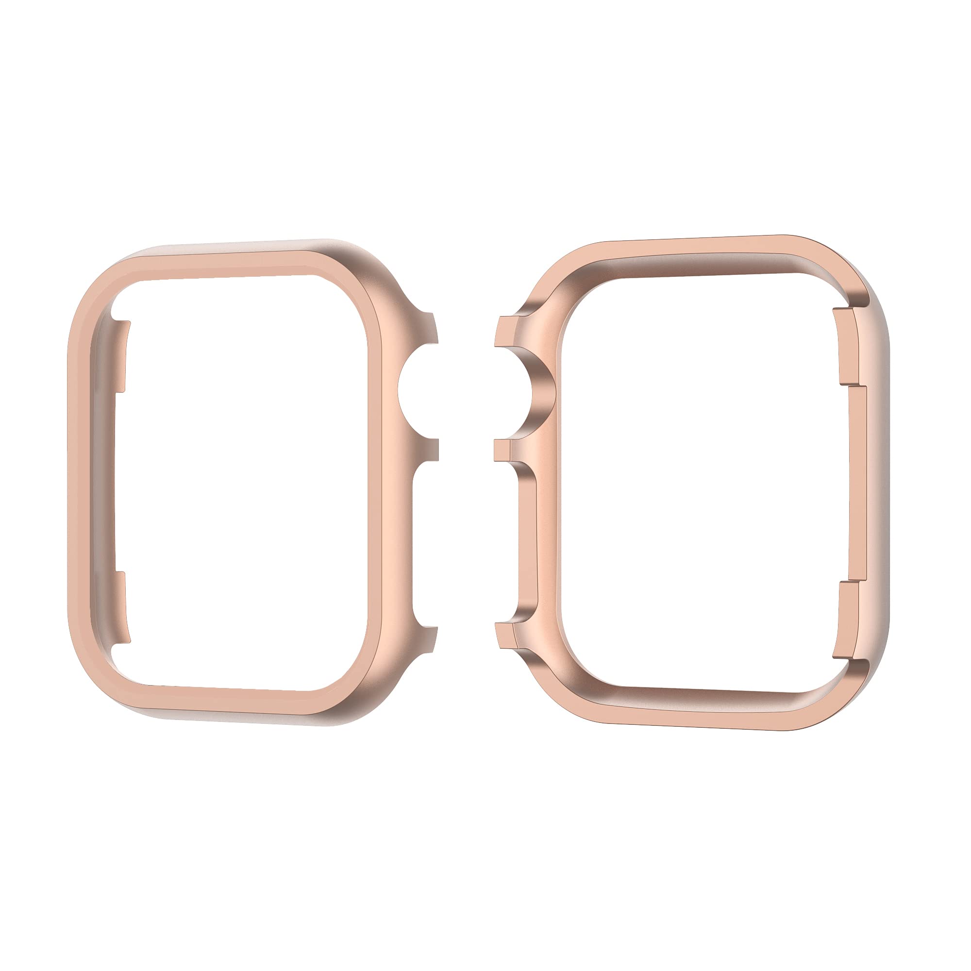Rose Gold Case Metal Compatible with Apple Watch 38mm