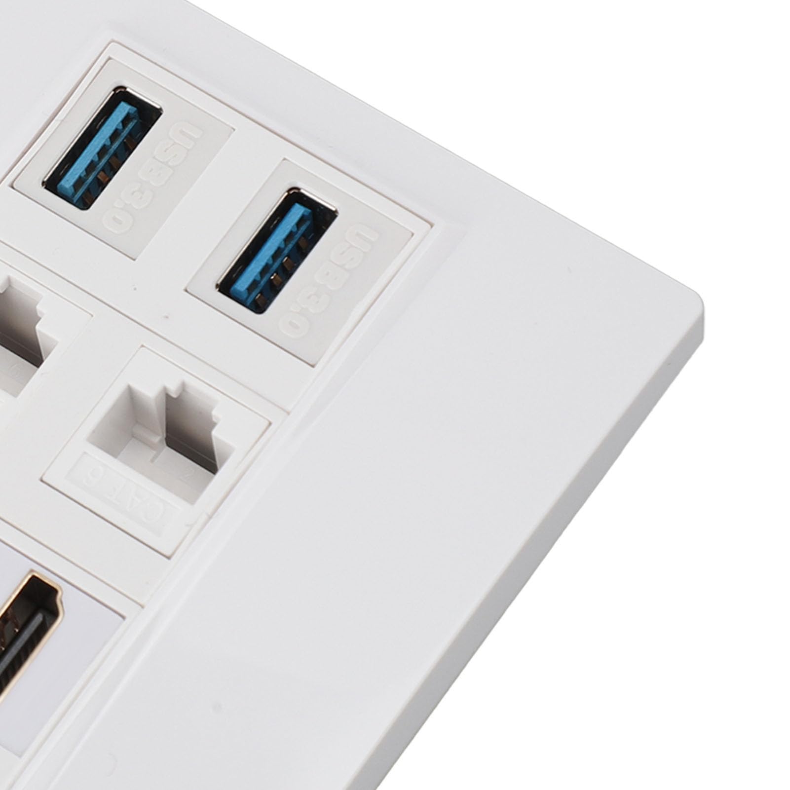 6-portowa Multimedialna Skrzynka Wyjściowa, 4K HDMI, USB 3.0 RJ45 Coax Ethernet, ścienna Płyta Gniazdkowa, łącznik RJ45 Cat6 5 Gb/s, Panel ścienny Combo