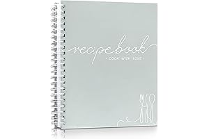 9"x11" Spiral Recipe Book - Mint Green