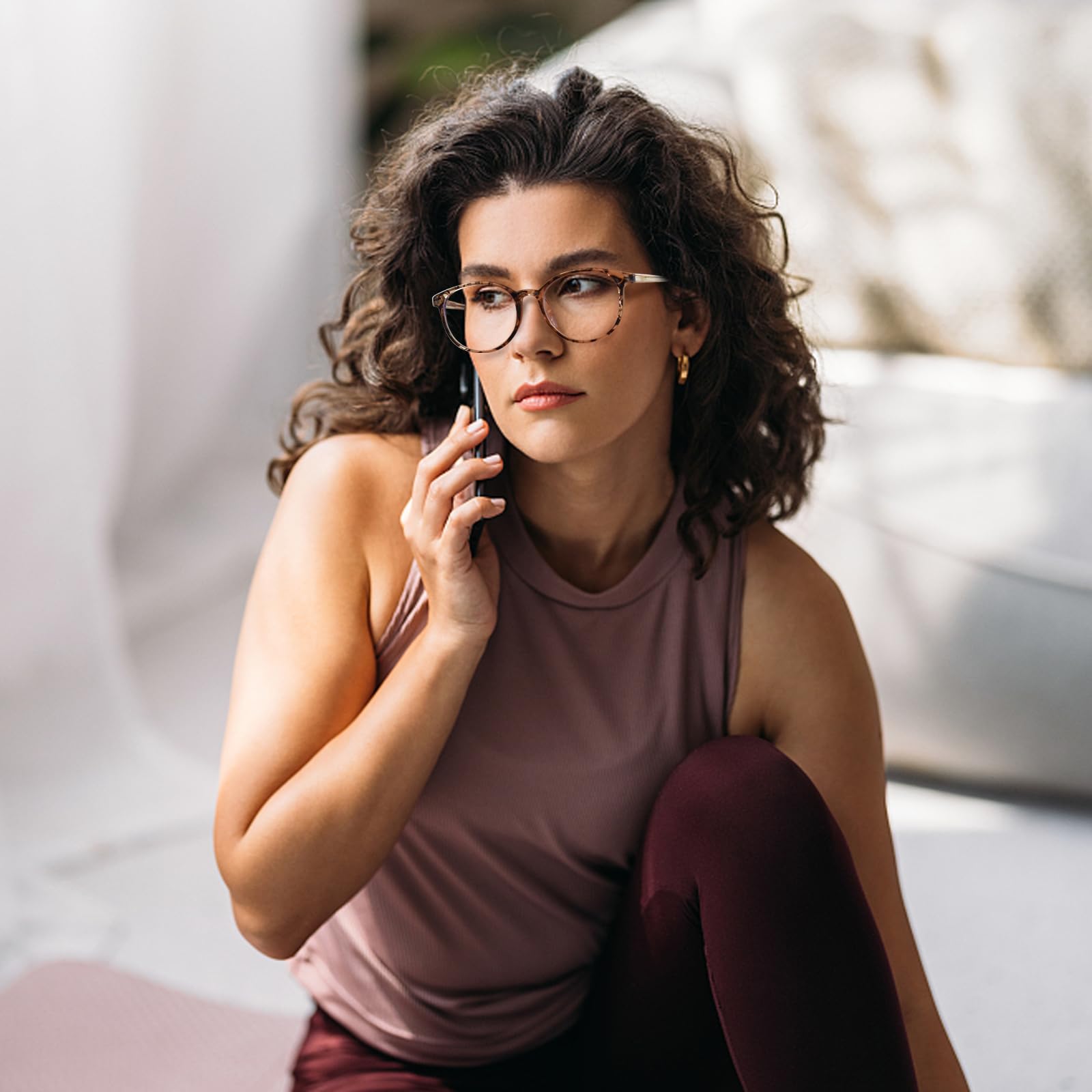 OPTOFENDY Blue Light Glasses for Women, TR90 Blue Light Blocking Glasses Relieve Eyestrain & Anti UV400 Rays