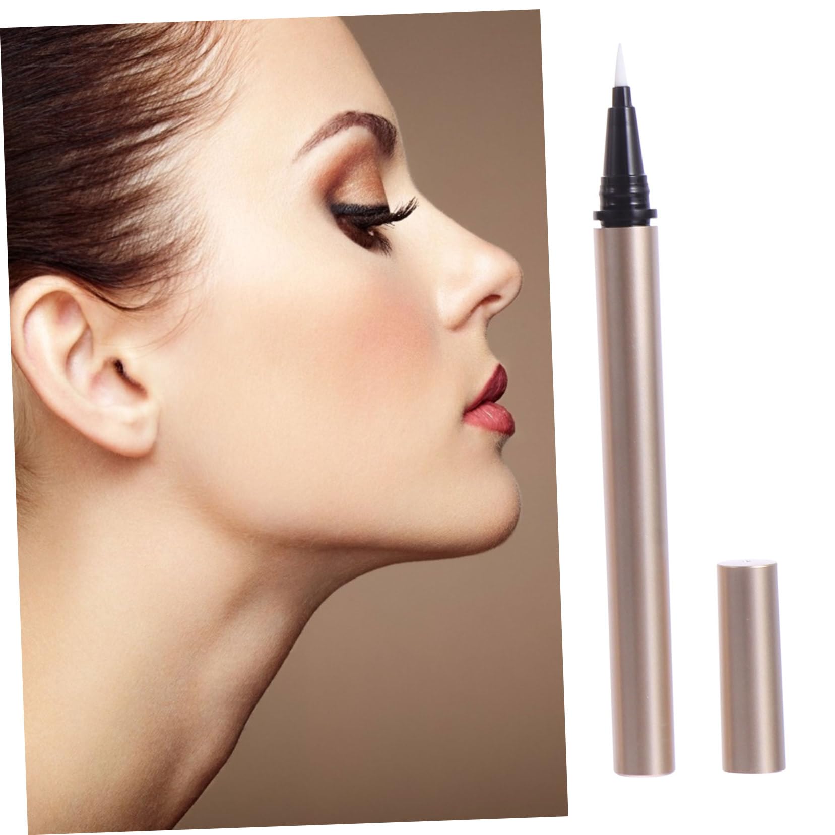 Hemobllo 5 Tubos Recargables de Delineador de Ojos Vacíos de Plástico Dorado 1ml, Contenedores Ligeros para Cosméticos en Tiendas y Mayoristas, Pack de 5 Unidades