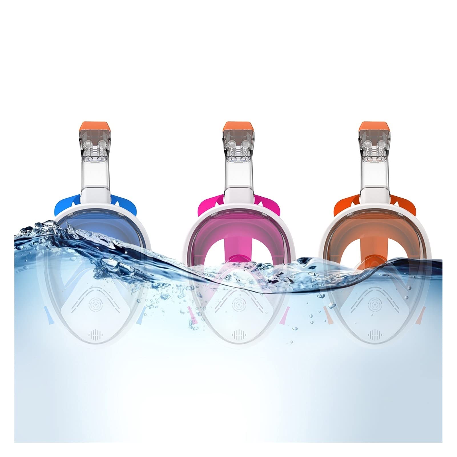 Maschera Subacquea per Bambini, Snorkeling, Nuoto, Allenamento, Occhiali integrali antiappannamento, grandangolari, Maschere subacquee (Grande x)