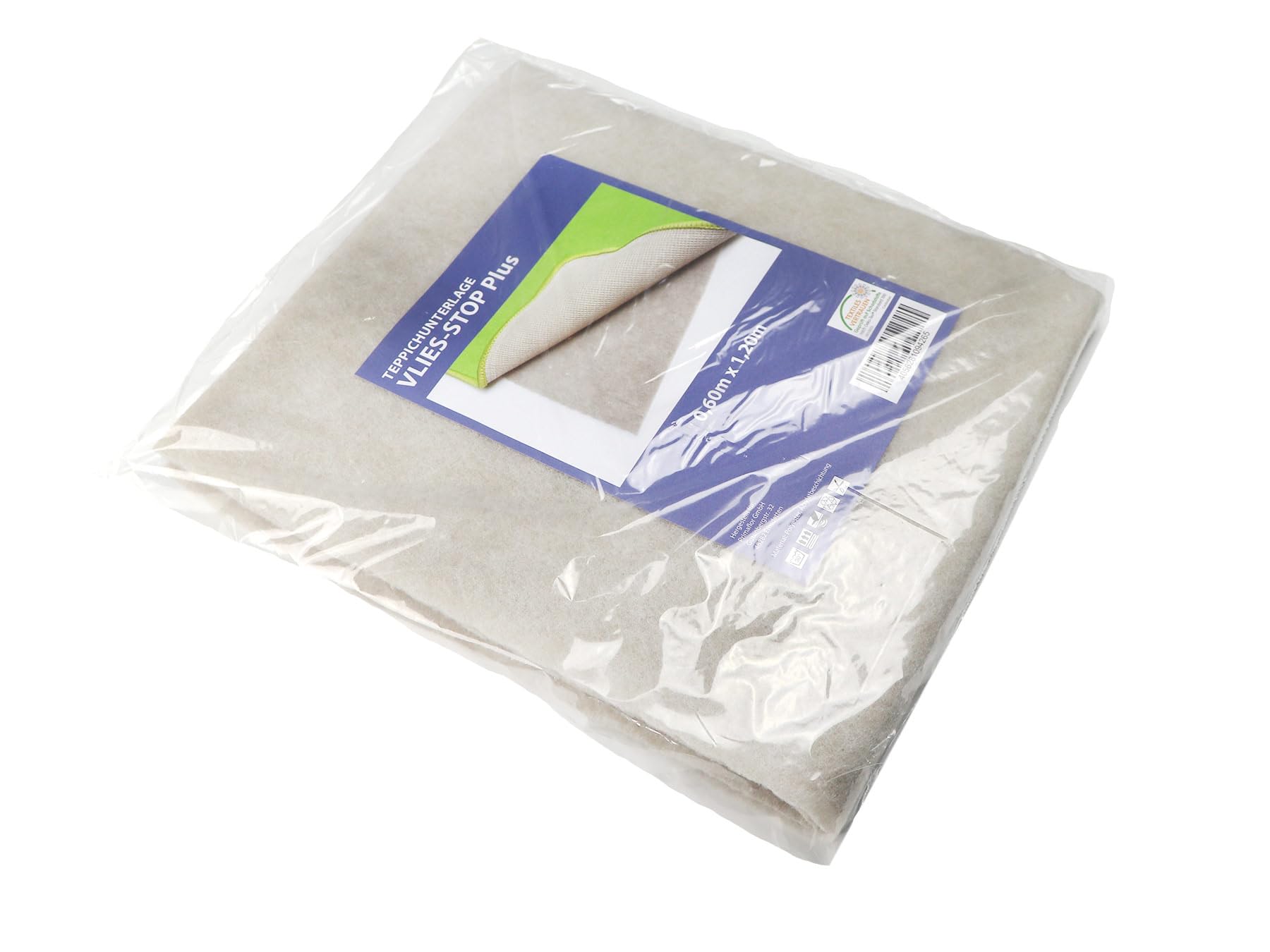 Primaflor Teppichunterlage Vlies-Stop Plus | 60 x 120 cm | Beige | Rutschhemmende Vlies-Unterlage aus 100 % Polyester, 2,5 mm hoch, zuschneidbar und für Fußbodenheizung geeignet