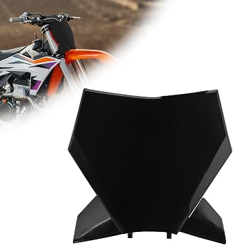 Dirt Bike Number Plate,Motorcycle Front Number Plate ABS Plastic Replacement for SX SX-F XC XC-F 125/250/300/350/450 2023-2024 Black
