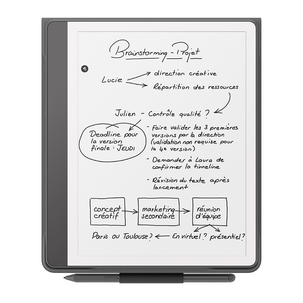 Nouvel étui à rabat avec système d'attache aimanté pour Amazon Kindle Scribe | Étui de protection élégant | Cuir premium