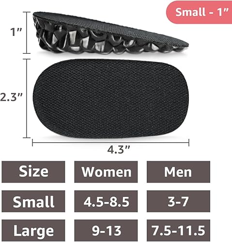 Miniatura 8 de Plantillas de aumento de altura para zapatos de cojín más alto, elevación del talón para discrepancias de longitud de pierna hombres y mujeres,