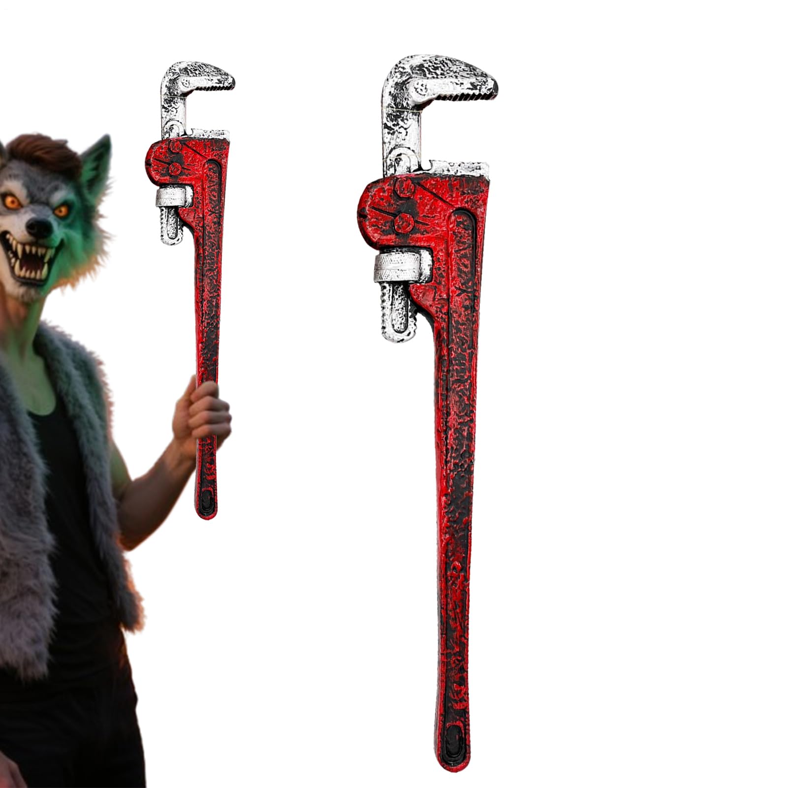 Décoration difficile d'Halloween avec clé anglaise sanglante réaliste