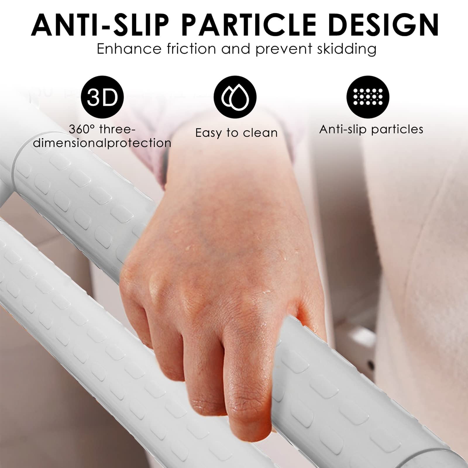 Maniglione per Doccia Maniglione di Sicurezza per disabili da Bagno, Maniglia per Bagno Antiscivolo Addensata in Acciaio Inossidabile da 24" Maniglia per Bagno per Vasca da Bagno Maniglione di Sicur
