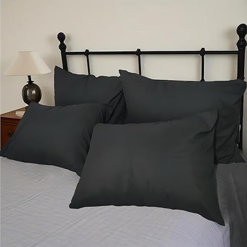 Premium Queen Pillowcases 2 Pack - White Standard - Ultra Soft 1800 Thread Count Microfiber- Double Brushed - Allergies Free -Wrinkle Resistant