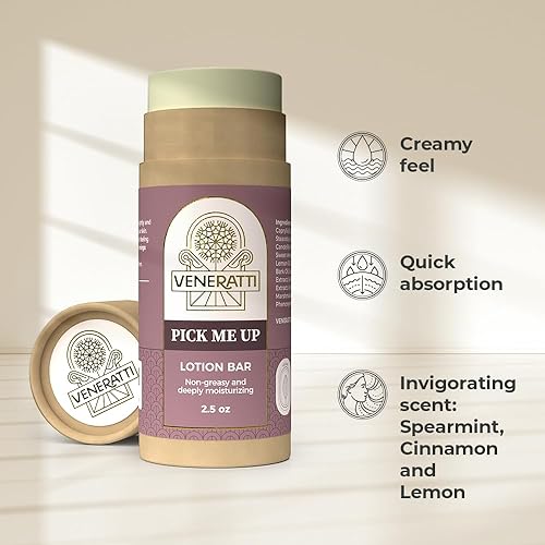 Miniatura 7 de Lotion Bar Wake Up Scent - Vegana, fabricada en los Estados Unidos, productos ecológicos - Absorción rápida, no pegajosa - Ingredientes naturales