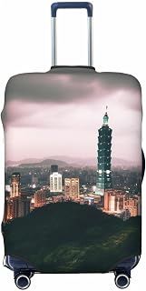 Taipei Scenery Luggage Suitcase Covers Elastic Washable Travel Luggage Protector Anti Scratch Travel Suitcase Protective Cover For Kid And Adult, Fits 18-32 Inch Luggage