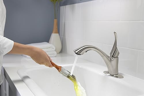 Miniatura 10 de KOHLER K-22035-VS Simplice - Grifo para fregadero de lavandería, mango extraíble, cabezal rociador de 2 funciones, instalación de 3 agujeros, grifo