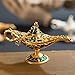 Aladdin Magic Genie Lamps - Classic Vintage Legend Magic Genie Light Costume Lamp for Home Wedding Table Decoration, Tiny Size, Gold&Blue