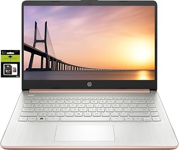 hp 14" Laptop Stream Ultral Light for Students and Business, Quad-core Intel Celeron Processor, 8GB RAM, 256GB Storage 128GB eMMC+128GB Ghost Manta SD Card, 1 Year Office 365, HDMI, Win 11