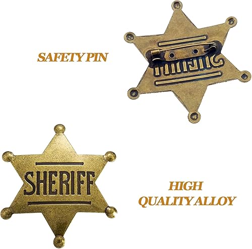 Miniatura 3 de 2 insignias del sheriff occidental mental para niños, suministros de fiesta, accesorios de regalo, insignia del sheriff, insignia del sheriff para