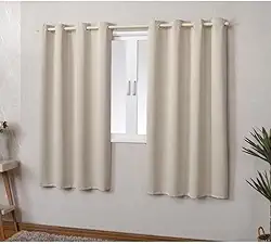 Cortina Tecido para Janela Blindex Corta Luz 2,20 X 1,30 Blackout Oferta Indicado para Varão até 1,80m (Bege)
