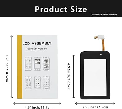 MC9300 Touch Screen Digitizer Replacement for Zebra MC9300 MC930B-G Handheld Barcode Scanner Mobile Computer,HD Sensitive