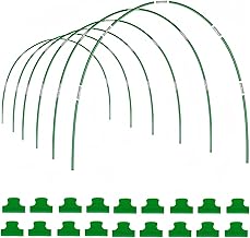 LATERN 6 Pieces 115 cm x 85 cm Garden Circles for Greenhouses, Adjustable Plants Cultivation Tunnel Frame, 36 Circle Tubes with 30 Connecting Tubes, 18 Clamps - for Plastic Film Cover