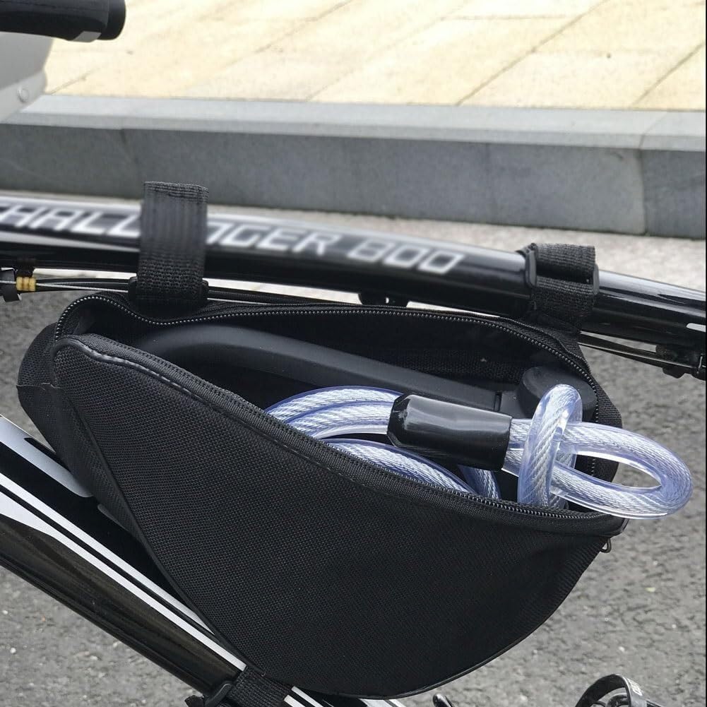 Compact U-Lock, Silicone-Coated Bike Lock, Heavy Duty Anti-Theft Security with 2 Keys for Mountain, Road Bikes, and Scooters