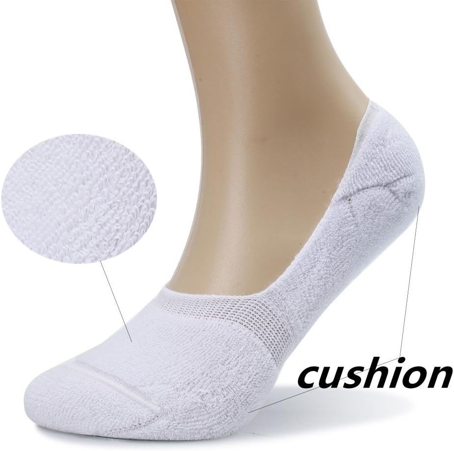 Pareberry Women's Thick Cushion Cotton Athletics Casual Low Cut Flat Non-Slip Boat Liner No Show Socks-5/10 Pack - Image 4