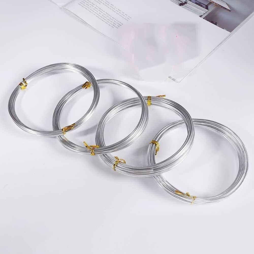 10M Silver Aluminum Wire for DIY Crafts - Soft and Flexible 0.6mm to 3mm - Ideal for Jewelry Making,(2.5mm)