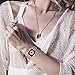 Jewonder Bands Compatible with Fitbit Versa, Versa 2 Versa Lite for Women SE Special Edition Stainless Steel Metal Band Accessories Pink Rose Match Versa SE