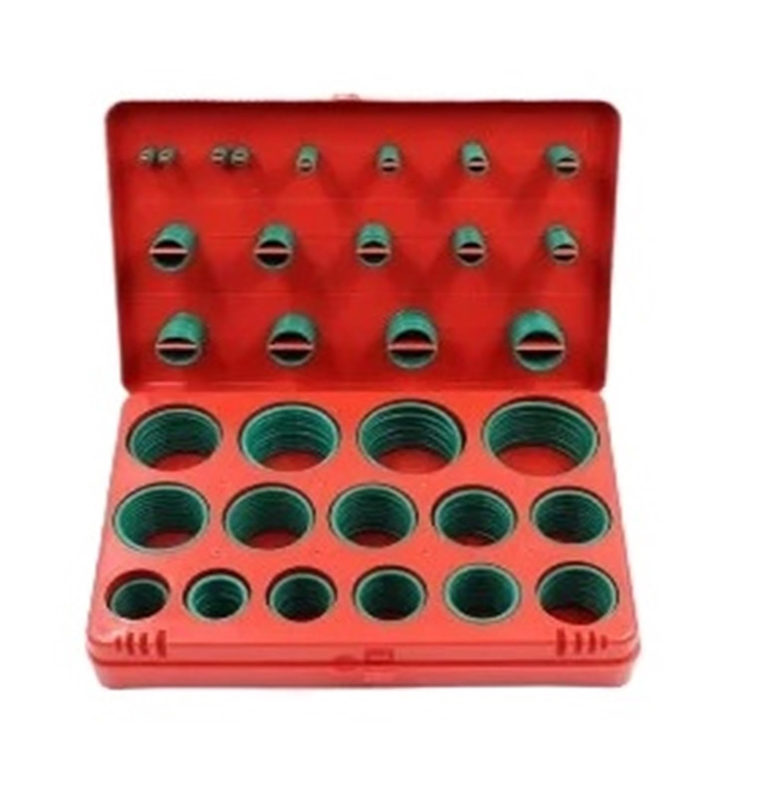Zestaw pierścieni z gumy fluorowanej 390 PC FKM 30 rozmiarów gumowa uszczelka Orings podkładka o-ring zestaw asortyment box (BFB-390Yellow)
