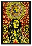 Größe: ca. 100 x 100 cm Bob Marley Cotton Indian Wandbehang Tapisserie Poster Größe Muticolour Werfen 42x30 Zoll