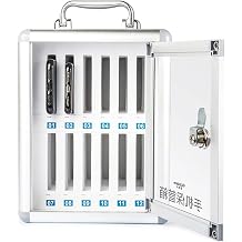 LegendTech 12/24 /36/48/60 Slots Cell Phone Locker Box Aluminum Alloy Lockable Military School Classrooms Put Mobile Phone Management Storage Cabinets On The Wall Color Silver, Size 12