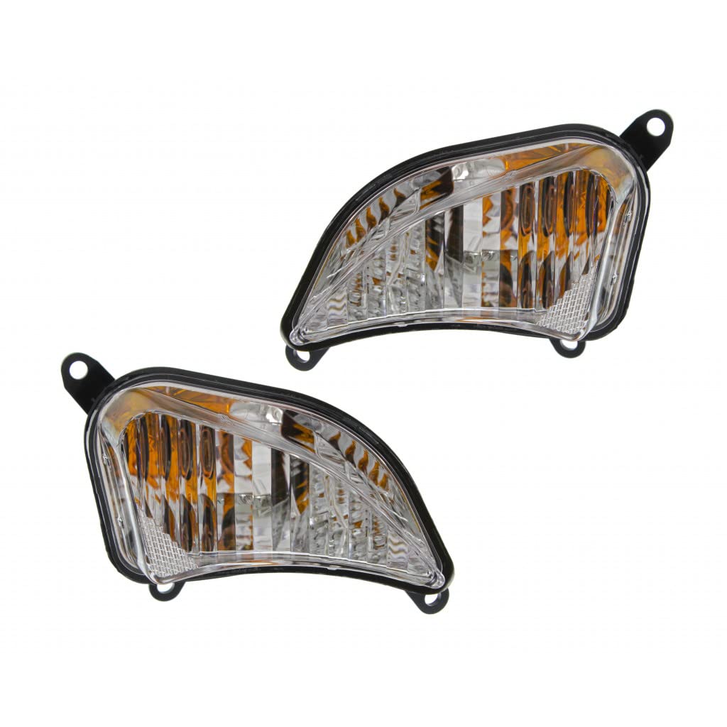 For Toyota Avalon 2013 2014 15 Front Signal/Corner Light Assembly Driver and Passenger Side Pair w/Bulbs CAPA Certified Replacement For TO2530151, TO2531151 | 81520-07010, 81510-07010