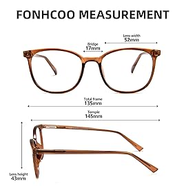FONHCOO Blue Light Blocking Glasses Fashion Round TR90 Frame Transparent Eyewear Anti UV Blu-Ray Computer Glasses for Women Men