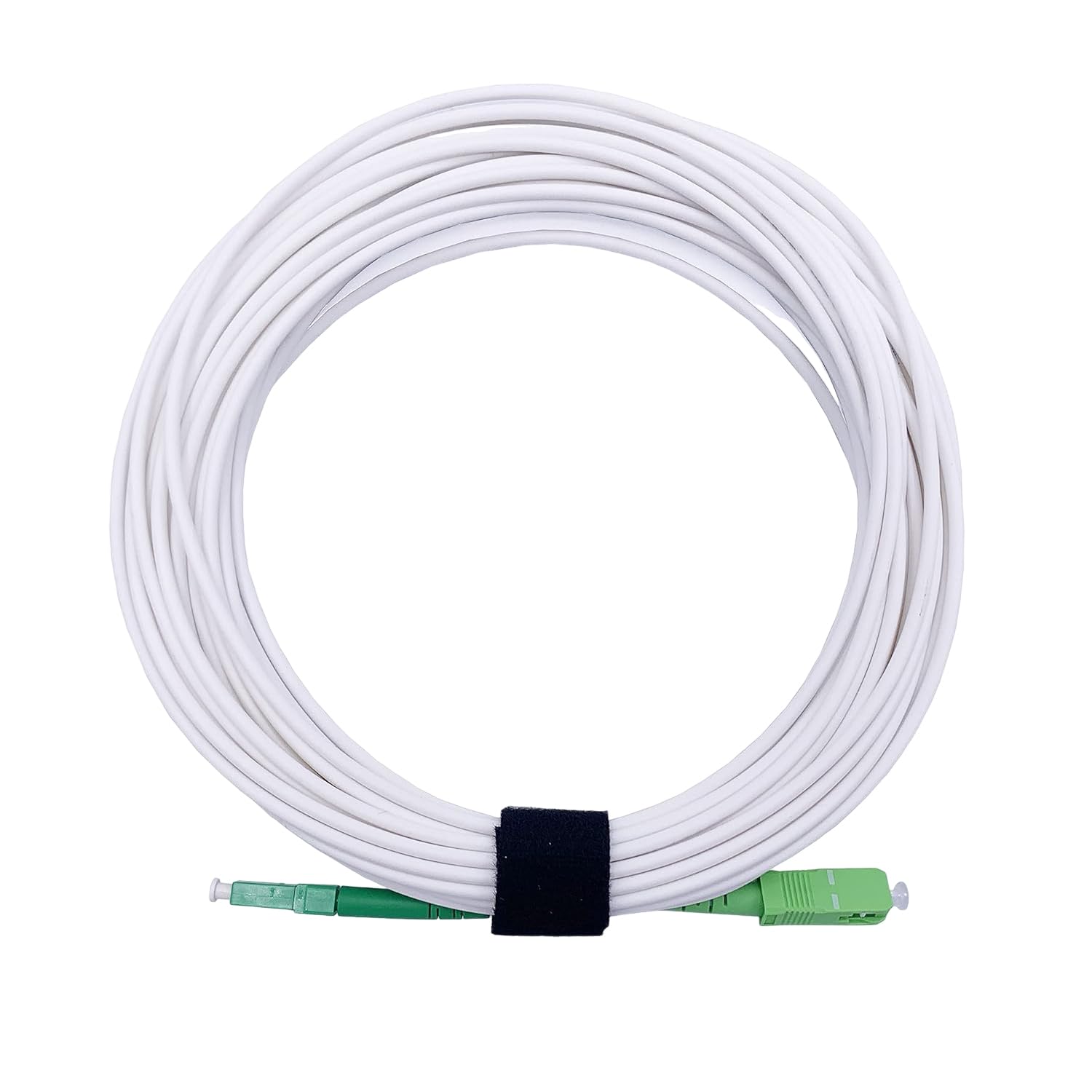 Elfcam® - Cavo Fibra Ottica LC/APC per SC/APC Simplex Monomodale 9/125μm OS2 LSZH, Bianco (2M)