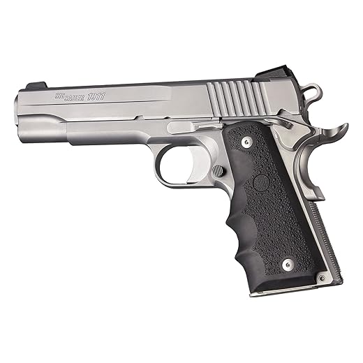 Hogue 45000 1911 Gov Rubber Grip with Finger Grooves