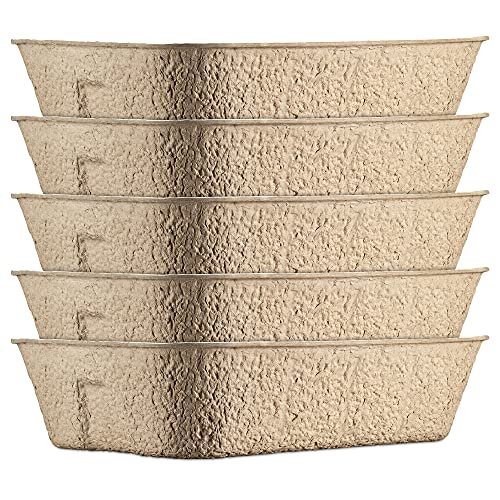 Navaris Disposable Cat Litter Trays (Pack Of 5) - Cardboard Liner Tray For Cats Made Of 100% Paper - Use Alone Or As Box Liners - 15.9" X 11.8" #TOP6