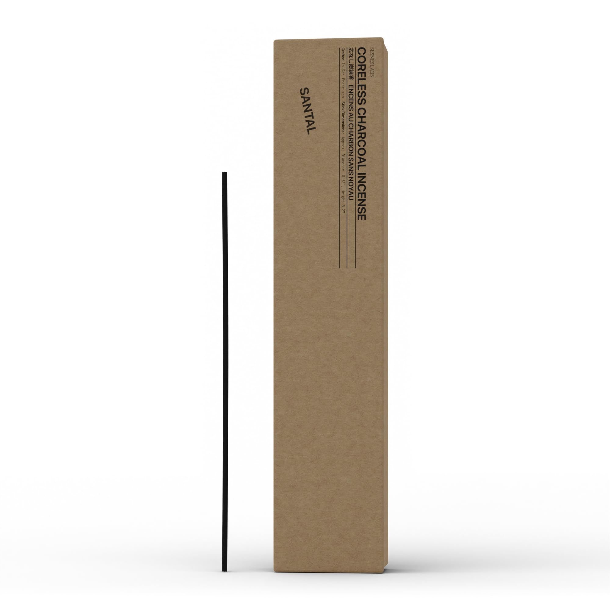 sesneslabs Santal Coreless Incense Sticks, Bamboo Charcoal, 20 Count | Coreless santal in…